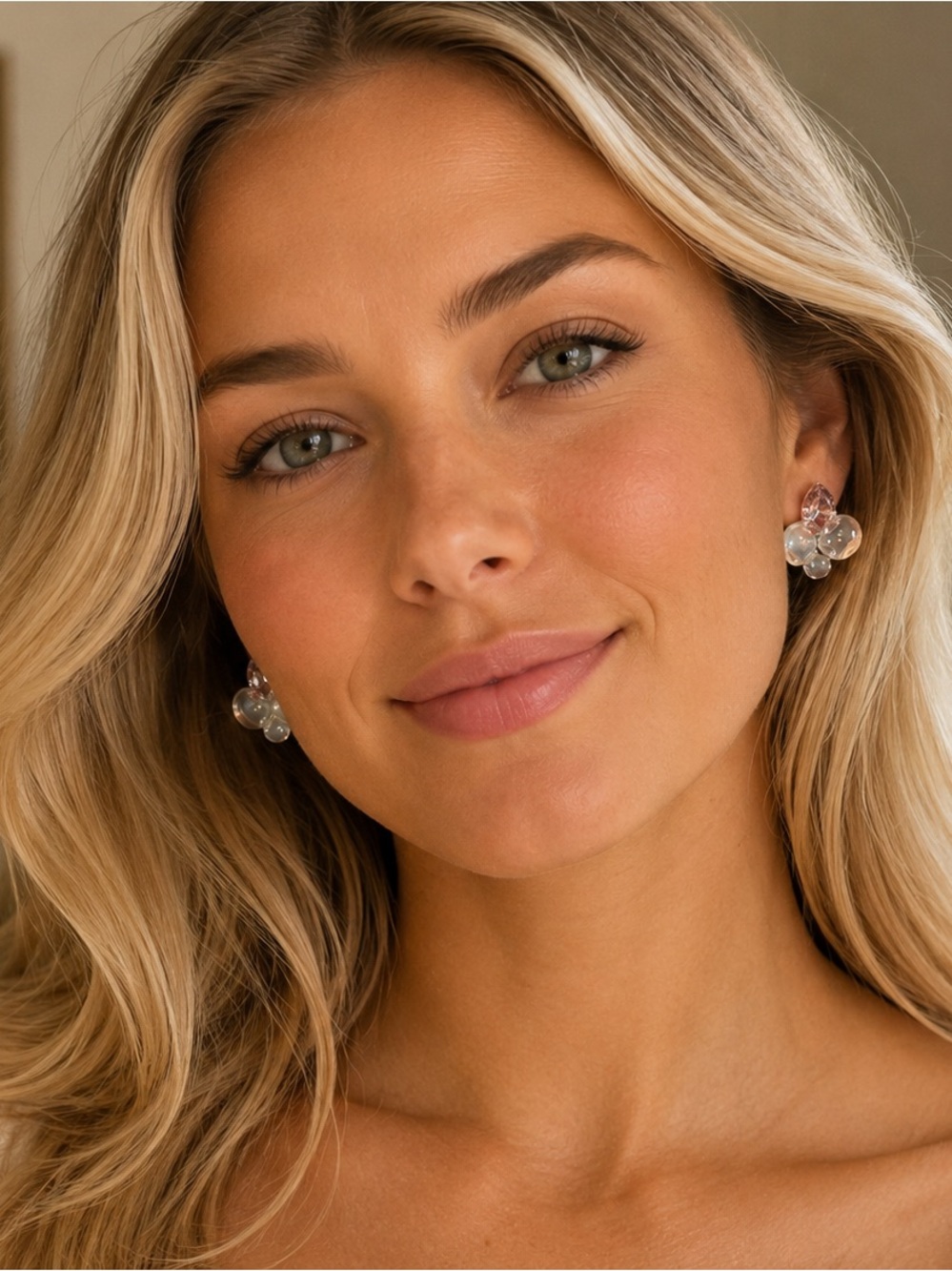 ⭐️🆕 Big Little Design Co Crystal Bubble and Brown Crystal Earrings